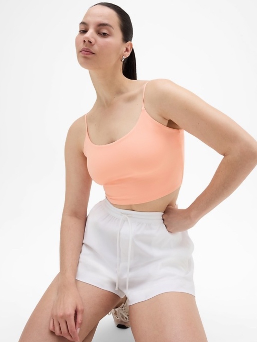 Athleta Be Free Tank Guava Pink Size large Built in Bra